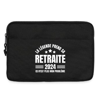 retraite, prendre sa retraite, retraité - Sacoche pour ordinateur portable 13 pouces - noir - Devant