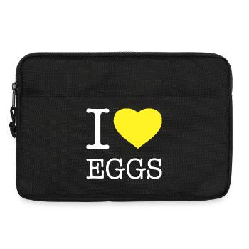 I LOVE EGGS - Laptoptasche 13" - Schwarz - Vorne