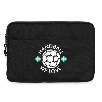 nous aimons le handball suède Équipe Handballeur EM icône - Sacoche pour ordinateur portable 13 pouces - noir - Devant