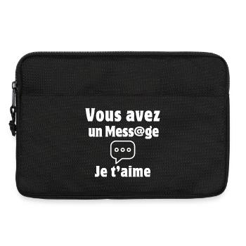 message, SMS, I love you, Valentine's Day - Laptop bag 13" - black - Front