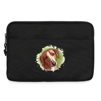 Hund SAVEBRACKE Jagdhund grün Aquarell Design  - Laptoptasche 13" - Schwarz - Vorne