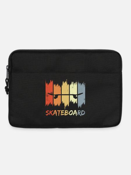 Skateboard Retro Look - Laptoptasche 13" - Schwarz
