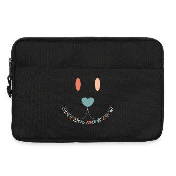 Club des mamans de chiens cool – Design minimaliste de maman de chien - Sacoche pour ordinateur portable 13 pouces - noir - Devant