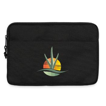Logo d’aloès - Sacoche pour ordinateur portable 13 pouces - noir - Devant