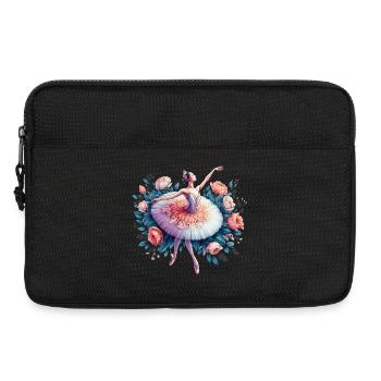 Balletttänzerin mit Tutu - Laptoptasche 13" - Schwarz - Vorne