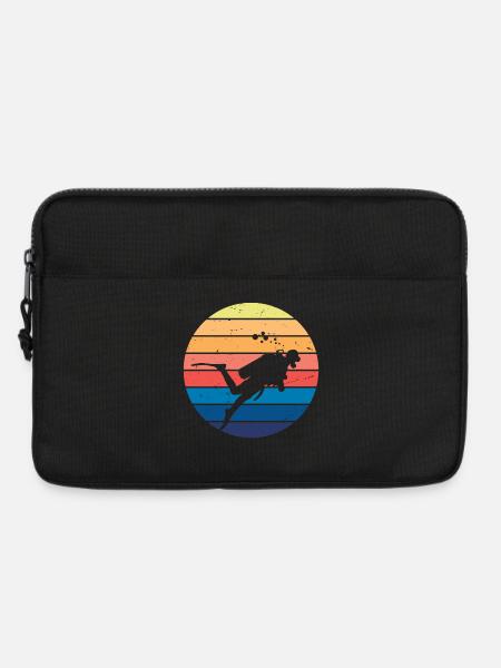 Retro Vibe Taucher - Laptoptasche 13" - Schwarz
