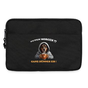 Guten Morgen?? Ganz Dünnes Eis! - Laptoptasche 13" - Schwarz - Vorne