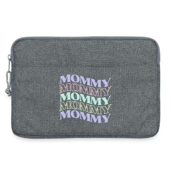 Pastel Mommy Retro Hippie for Mothersday - Laptop bag 13" - heather grey - Front