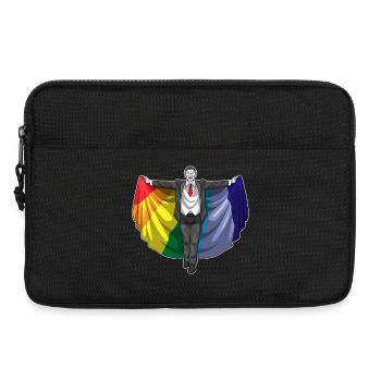Vampire Halloween Arc-en-ciel - Sacoche pour ordinateur portable 13 pouces - noir - Devant