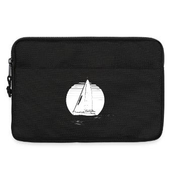 Segelboot Zeichnung - Laptoptasche 13" - Schwarz - Vorne