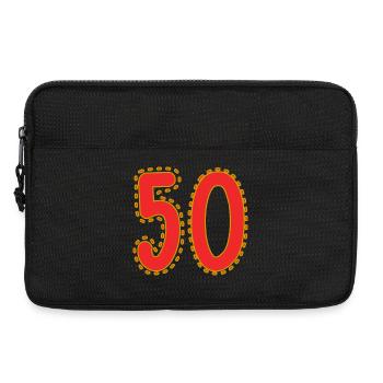 50. 50 ANS. 50e ANNIVERSAIRE. ANNIVERSAIRE 50 ANS. - Sacoche pour ordinateur portable 13 pouces - noir - Devant