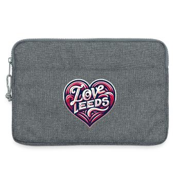 I love Leeds - Laptop bag 13" - heather grey - Front