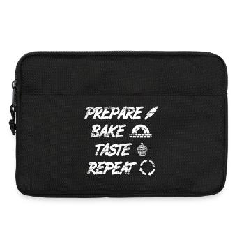 Prepare, Bake, Taste, Repeat - Laptop bag 13" - black - Front