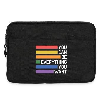 LGBT Pride Month - You Can Be Everything You Want - Laptop bag 13" - black - Front