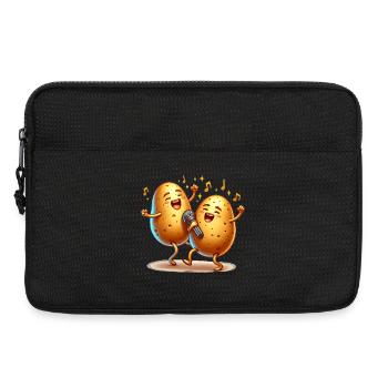 Vegetables, potatoes singing, vegetables make music - Laptop bag 13" - black - Front