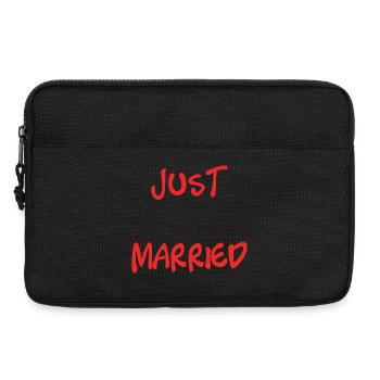 JUST MARRIED. Bachelorette party. VALENTINE'S DAY. COUPLE - Laptop bag 13" - black - Front