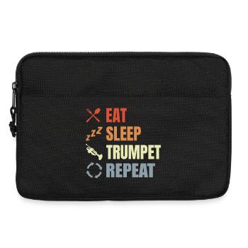 Mangez la trompette du sommeil Répéter - Sacoche pour ordinateur portable 13 pouces - noir - Devant