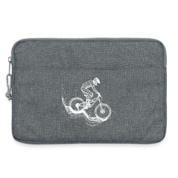 Dessin VTT - Sacoche pour ordinateur portable 13 pouces - gris chiné - Devant