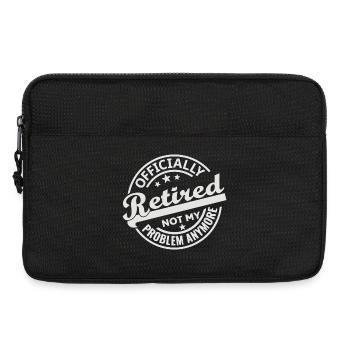 Retraité officiel n’est plus mon problème (blanc) - Sacoche pour ordinateur portable 13 pouces - noir - Devant