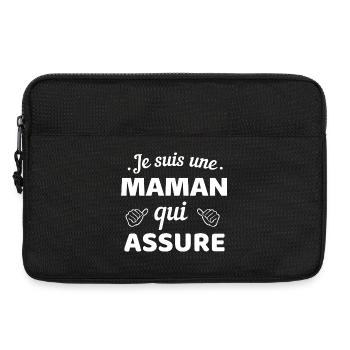Selbstbewusste Mom Pride Botschaft - Laptoptasche 13" - Schwarz - Vorne