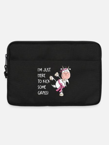 Karate Ziege Kampfsport Spruch - Laptoptasche 13" - Schwarz