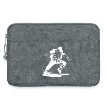 Croquis de B-Boy - Sacoche pour ordinateur portable 13 pouces - gris chiné - Devant