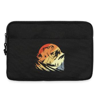 Snowboarder Vintage Look - Laptoptasche 13" - Schwarz - Vorne