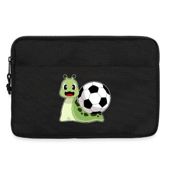 escargot joueur de football - Sacoche pour ordinateur portable 13 pouces - noir - Devant