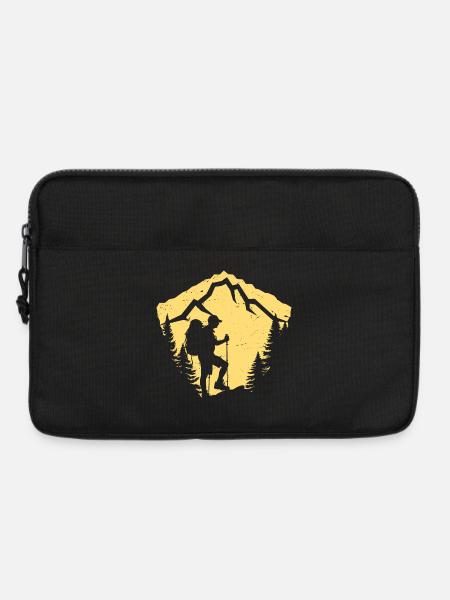 Bergwanderung Silhouette Design - Laptoptasche 13" - Schwarz