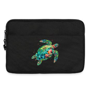 Tortue d’eau colorée - Conception de mer colorée - Sacoche pour ordinateur portable 13 pouces - noir - Devant