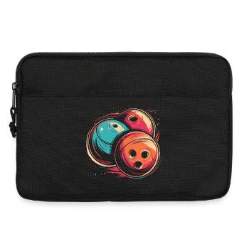 Bowling Balls Synthwave - Laptop bag 13" - black - Front