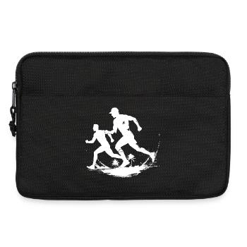 Laufende Grafik - Laptoptasche 13" - Schwarz - Vorne