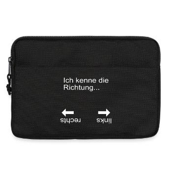 Richtungs-Pfeil Rechts Links Schwäche - Laptoptasche 13" - Schwarz - Vorne
