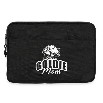 "Goldie Mom" mit Hundekopf - Laptoptasche 13" - Schwarz - Vorne