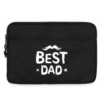 Best Dad with Beard - Cartoon for Fathers and Dads - Laptop bag 13" - black - Front