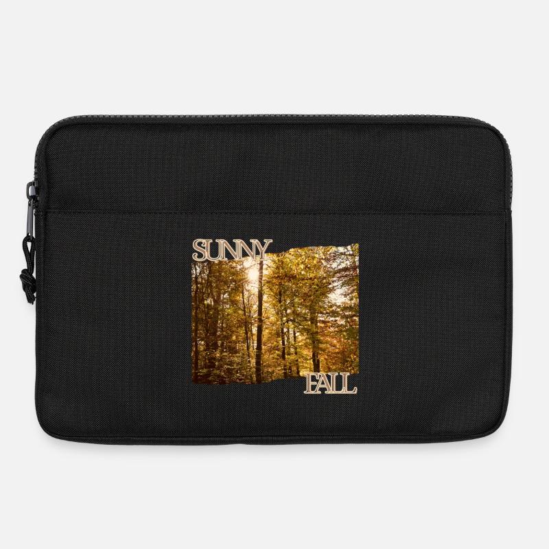 Sunny Fall - Herbstsonne im Wald - Laptoptasche 13" - Schwarz
