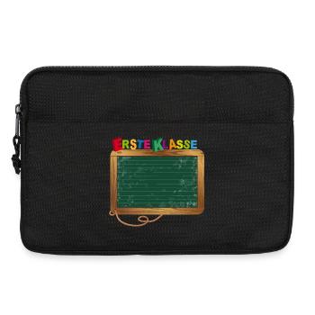 Leere Schultafel zum Beschriften für Schulanfang - Laptoptasche 13" - Schwarz - Vorne