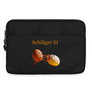 Racket Egg – Funny Egg Fight - Laptop bag 13" - black - Front