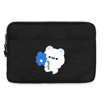 Romantic Polar Bear - Laptop bag 13" - black - Front