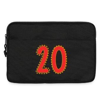 20. 20 ANS. 20e ANNIVERSAIRE. ANNIVERSAIRE 20 ANS. - Sacoche pour ordinateur portable 13 pouces - noir - Devant