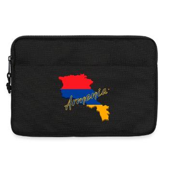 Map of Armenia, flag of Armenia - Laptop bag 13" - black - Front