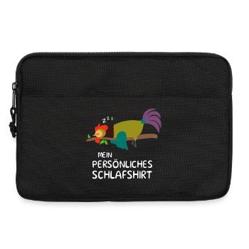 Pyjama coq, pyjama, chemise de nuit, cadeau poulet - Sacoche pour ordinateur portable 13 pouces - noir - Devant