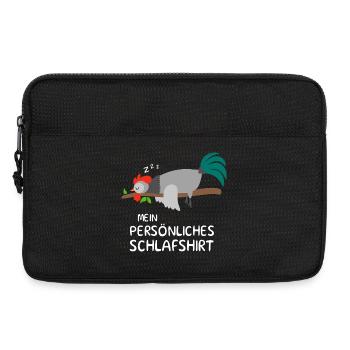 Personal sleep shirt gift rooster chicken chickens - Laptop bag 13" - black - Front