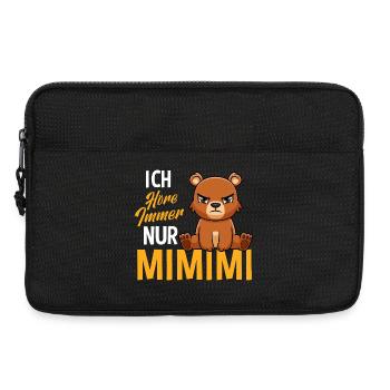 I Always Hear Only Mimimi Bear - Laptop bag 13" - black - Front