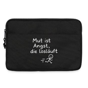 Courage is Fear Loose Runner Motif - Laptop bag 13" - black - Front