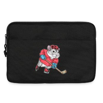 Hamster Eishockey Eishockeyschläger Sport - Laptoptasche 13" - Schwarz - Vorne