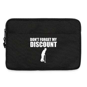 Don't forget my discount for older men - Laptop bag 13" - black - Front