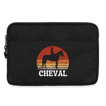 Cavaliere Silhouette Vintage Retro - Laptop bag 13" - black - Front