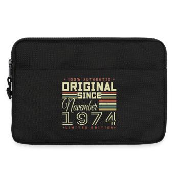 November 1974 Birthday Gift - Laptop bag 13" - black - Front