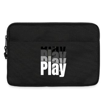 Chevauchement de la typographie de jeu - Sacoche pour ordinateur portable 13 pouces - noir - Devant